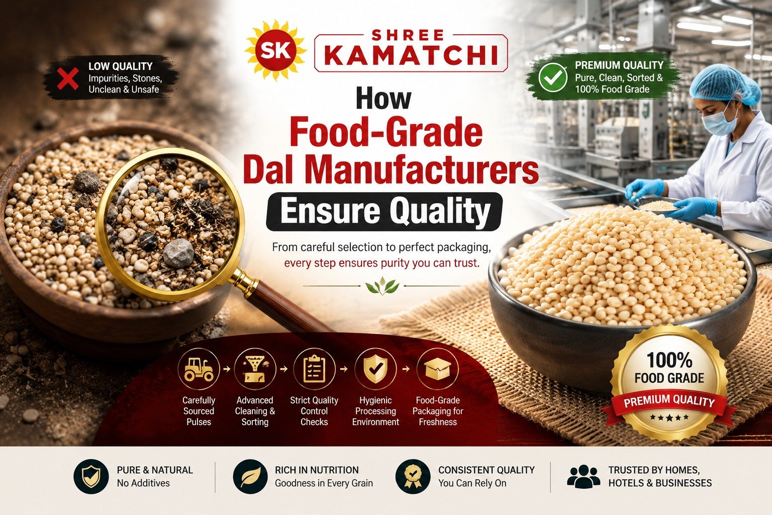 How Food-Grade Dal Manufacturers Ensure Quality